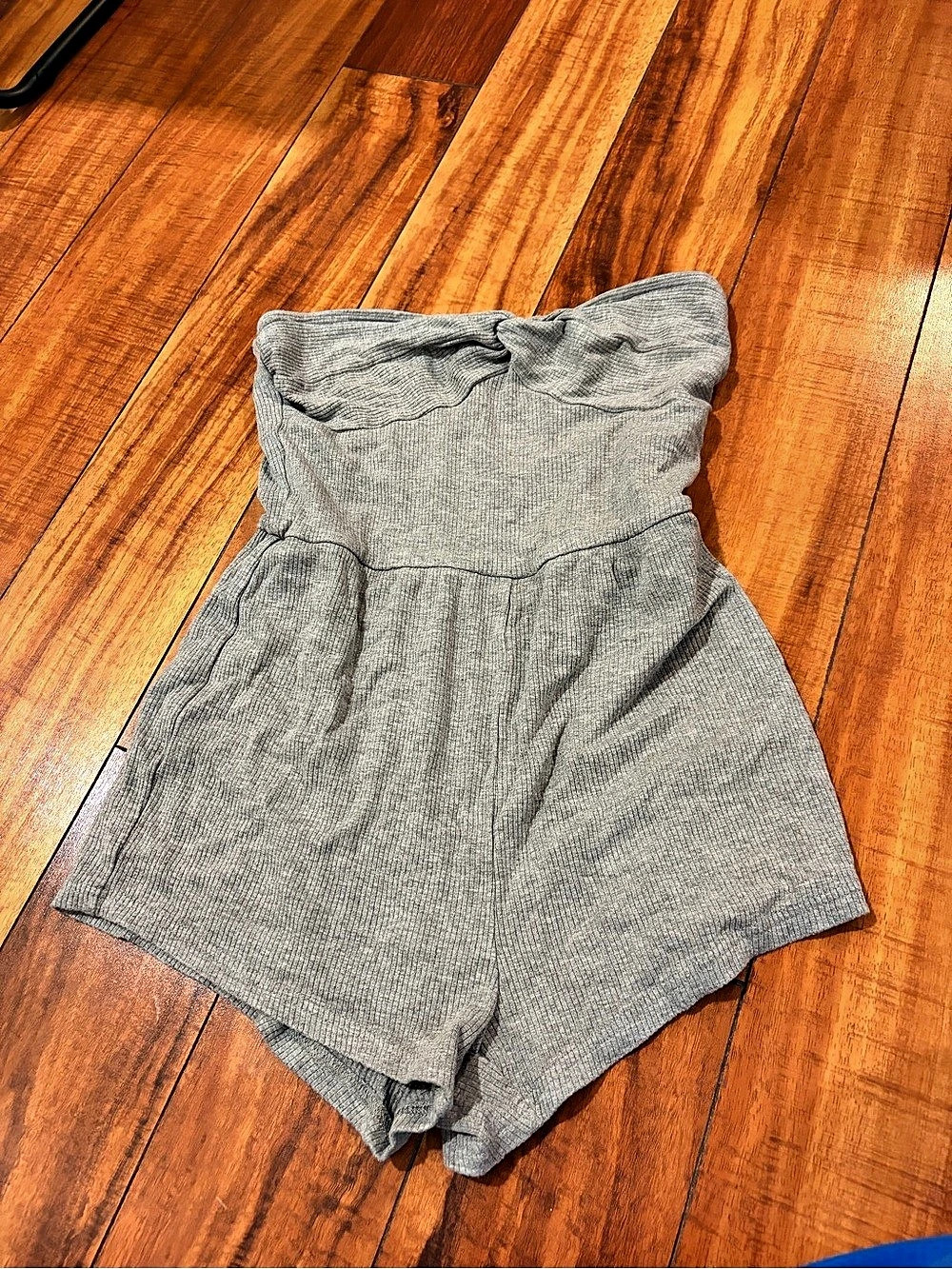 Gray Strapless Romper